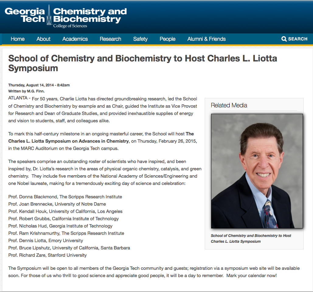 Charles L. Liotta Symposium